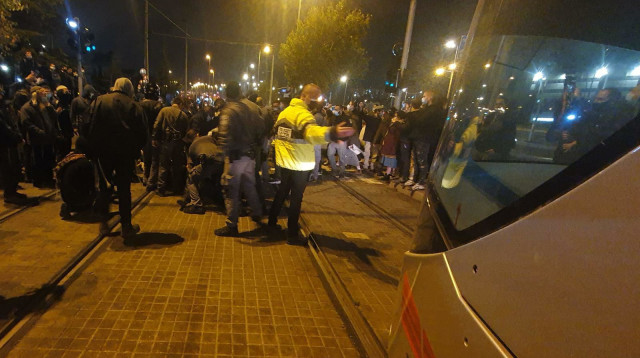 הפגנה בירושלים במחאה על מותו של אהוביה סנדק ז"ל (צילום: דוברות המשטרה)