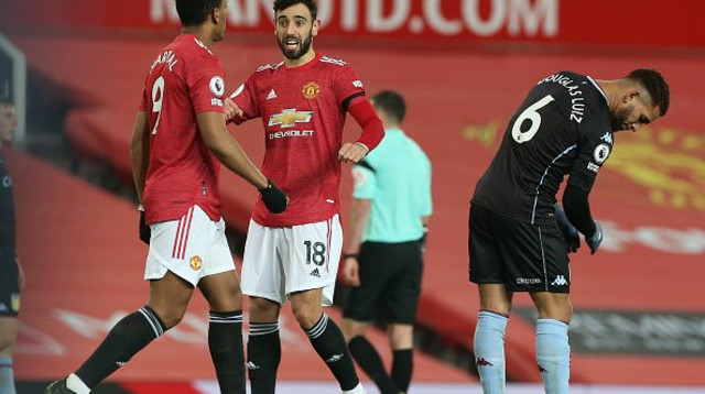 ברונו פרנדדס, אנתוני מרסיאל (צילום: Matthew Peters/Manchester United via Getty Images)