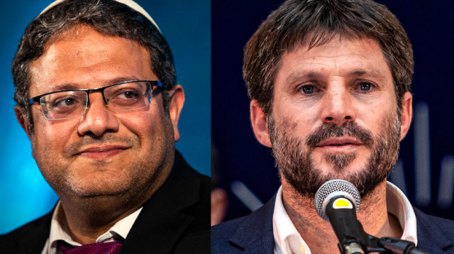 סמוטריץ' ובן גביר (צילום: יונתן זינדל,אהרון קרוהן, פלאש 90)