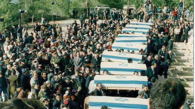 ההלוויה הממלכתית בהר הרצל לנספי ספינת אגוז (צילום: הפדרציה העולמית של יהודי מרוקו)