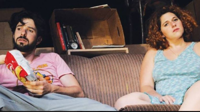 נועה קולר, ארז דריגס (צילום: מתוך אתר תיאטרון גשר)