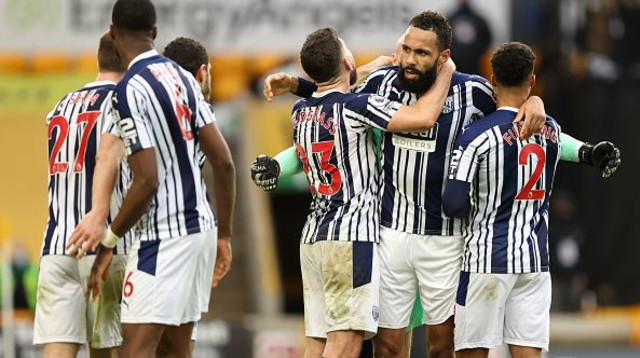 שחקני ווסט ברומיץ’ חוגגים (צילום: Matthew Ashton - AMA/Getty Images)