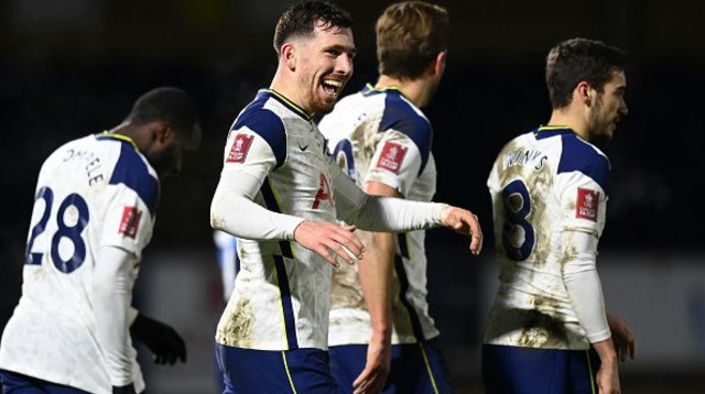 פייר אמיל הויביירג חוגג (צילום: Shaun Botterill/Getty Images)