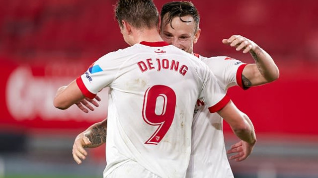 איבן ראקיטיץ’, לוק דה יונג (צילום: Mateo Villalba/Quality Sport Images/Getty Images)