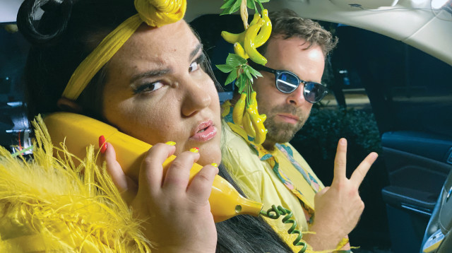 אודי כגן ונטע ברזילי בקארפול קריוקי (צילום: דנה פוליג)