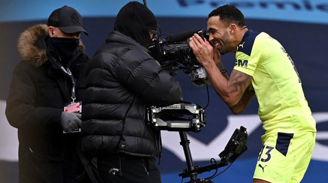 קאלום ווילסון חוגג (צילום: Newcastle United/Newcastle United via Getty Images)