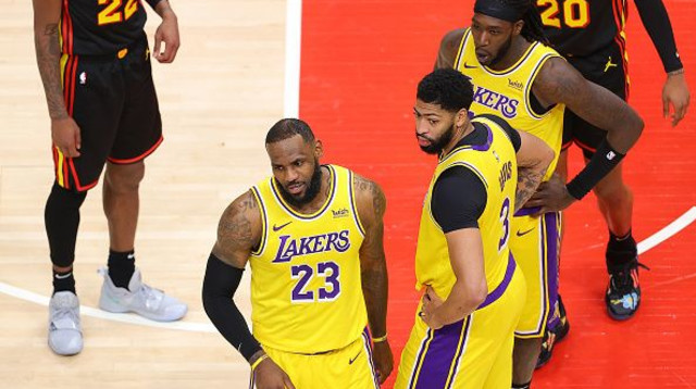 אנתוני דייויס, לברון ג’יימס (צילום: Kevin C. Cox/Getty Images)