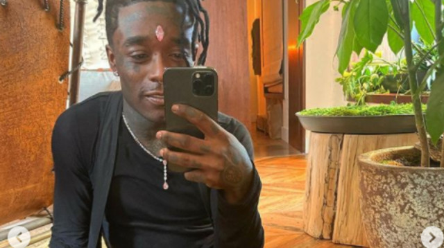 הראפר ליל עוזי וורט והיהלום המטורף במצחו (צילום: רשתות חברתיות)