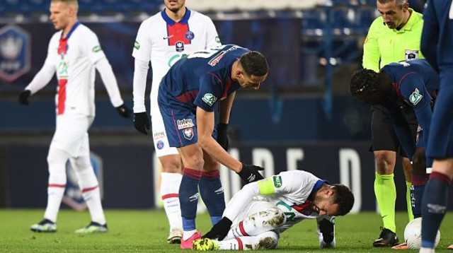 ניימאר נפצע (צילום: Anthony Dibon/Icon Sport via Getty Images)
