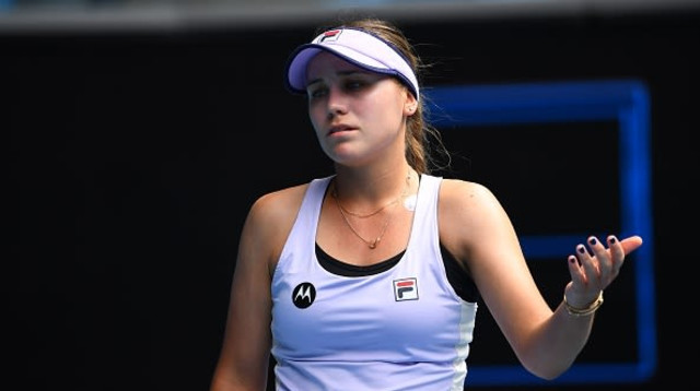 סופיה קנין מאוכזבת (צילום: WILLIAM WEST/AFP via Getty Images)