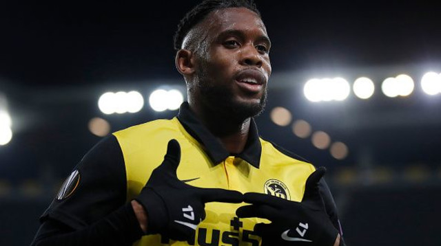 ג’ורדן סיבאצ’ו חוגג נגד באייר לברקוזן (צילום: STEFAN WERMUTH/AFP via Getty Images)