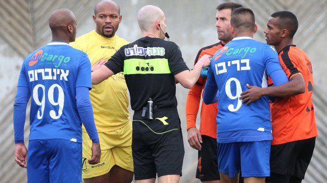 אמנון טדלה, אור אינברום, תאי בריבו, אוסטין אג’ידה, דושאן מאטוביץ’ (צילום: אודי ציטיאט)