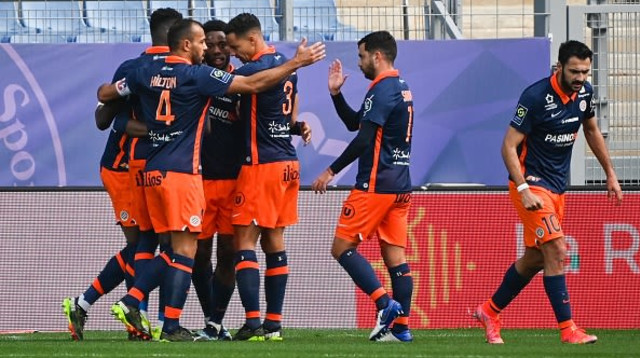 שחקני מונפלייה חוגגים (צילום: Alexandre Dimou / Contributor)