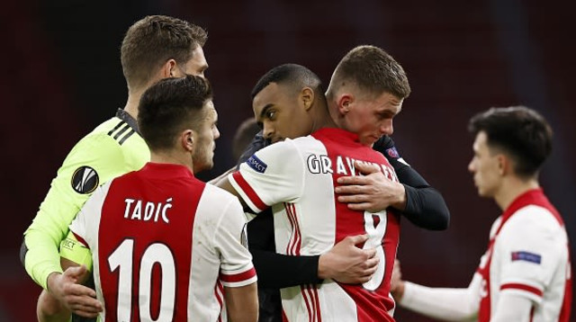 שחקני אייאקס חוגגים (צילום: ANP Sport / Contributor)