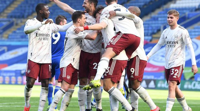 שחקני ארסנל חוגגים (צילום: Stuart MacFarlane/Arsenal FC via Getty Images)