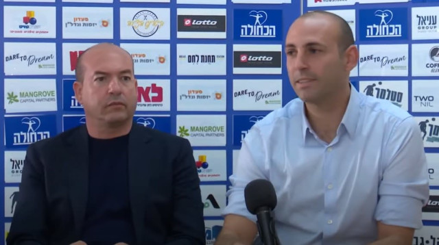 אבי יחיאל, אייל ברקוביץ’ (צילום: יוטיוב הפועל פתח תקווה)