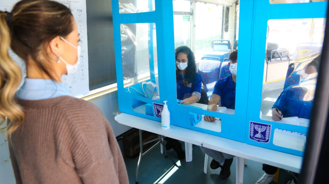 קלפי בימי קורונה (צילום: חיים לוי)