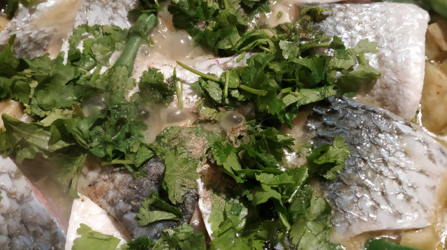 דג בקארי ירוק  (צילום: חיליק גורפינקל )