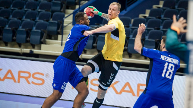 נבחרת ליטא נגד ישראל (צילום: באדיבות האיגוד הליטאי, Mantas Daskevicius)