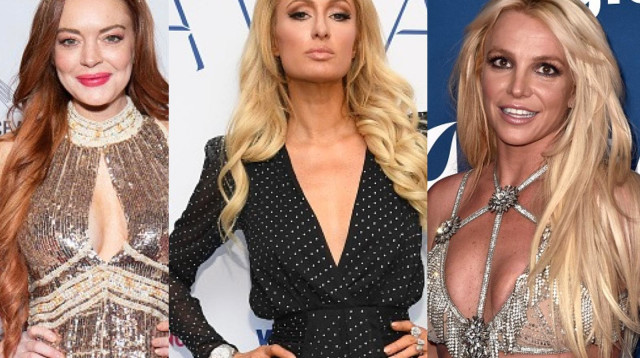 בריטני ספירס , פריס הילטון , לינדזי לוהן (צילום: Alberto E. Rodriguez / getty images,Dimitrios Kambouris / GettyImages,Santiago Felipe gettyimages)