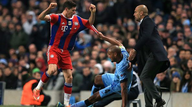 פפ גווארדיולה, רוברט לבנדובסקי (צילום: Gettyimages)