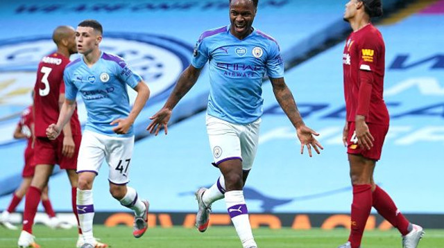 ראחים סטרלינג חוגג (צילום: Dave Thompson/Pool via Getty Images)