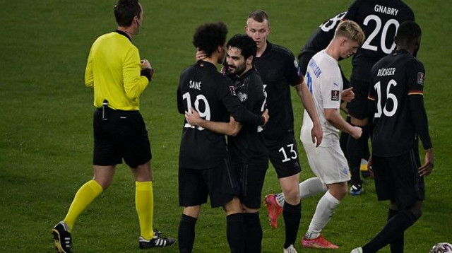 שחקני נבחרת גרמניה חוגגים (צילום: Pool / Pool)