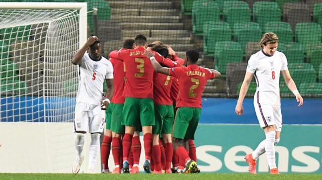 שחקני פורטוגל חוגגים (צילום: Jurij Kodrun - The FA/The FA via Getty Images)