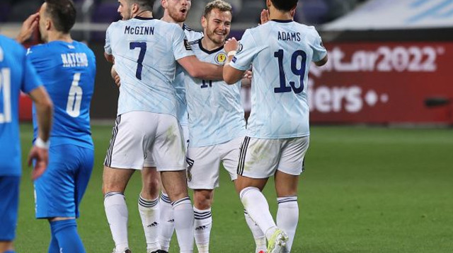 נבחרת סקוטלנד חוגגת בבלומפילד (צילום: Seffi Magriso - SNS Group / Contributor)