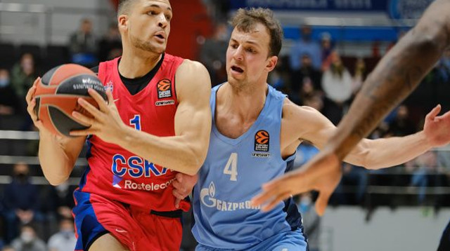 צסק"א מוסקבה נגד זניט פטרסבורג (צילום: Sergey Grachev/Euroleague Basketball via Getty Ima)