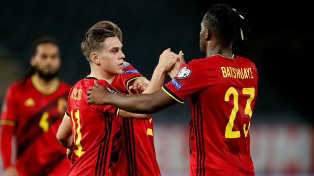 שחקני נבחרת בלגיה (צילום: Angelo Blankespoor/Soccrates/Getty Images)
