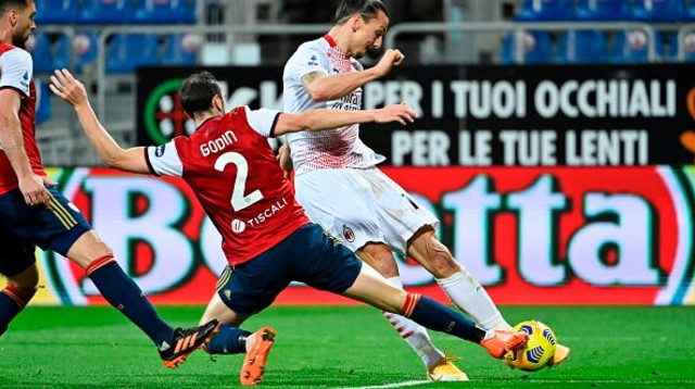 זלאטן איברהימוביץ', דייגו גודין (צילום: ALBERTO PIZZOLI/AFP via Getty Images)