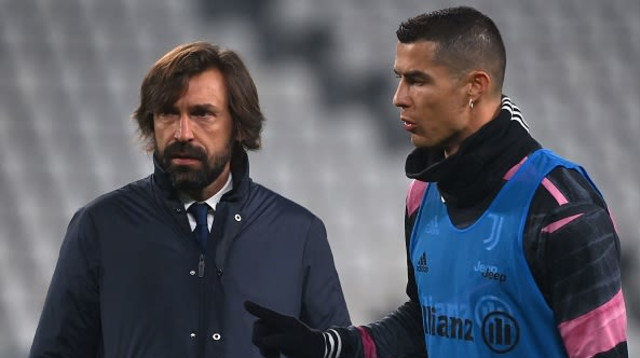 כריסטיאנו רונאלדו, אנדראה פירלו (צילום: MARCO BERTORELLO/AFP via Getty Images)