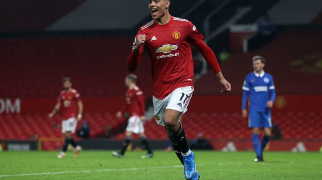 מייסון גרינווד חוגג (צילום: Clive Brunskill/Getty Images)