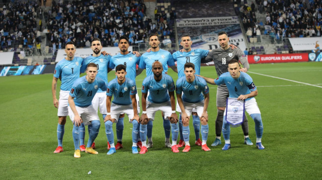 שחקני נבחרת ישראל (צילום: ההתאחדות לכדורגל)