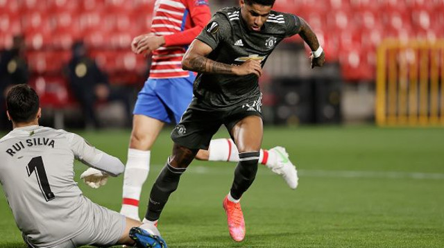 מרקוס ראשפורד חוגג, רוי סילבה מאוכזב (צילום: David S. Bustamante/Soccrates/Getty Images)