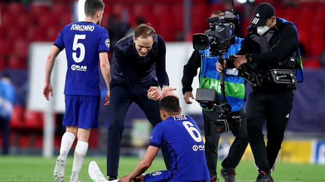 תומאס טוכל, טיאגו סילבה, ז'ורז'יניו (צילום: Fran Santiago/Getty Images)