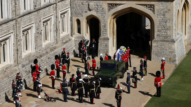 הלוויית הנסיך פיליפ (צילום: רויטרס)