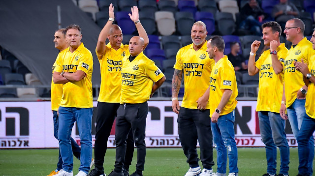 שחקני מכבי תל אביב מעונת 1991/92 (צילום: אריאל שלום)