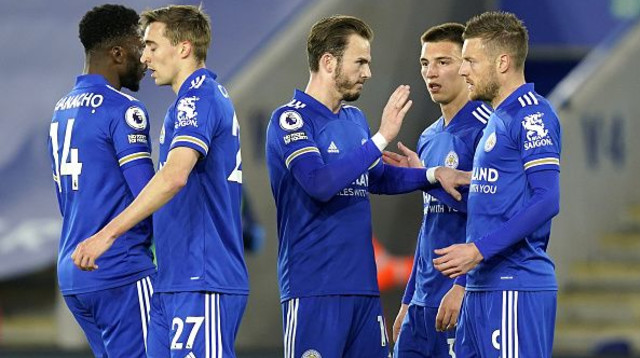 ג'יימי וארדי ושחקני לסטר (צילום: Tim Keeton/PA Images via Getty Images)