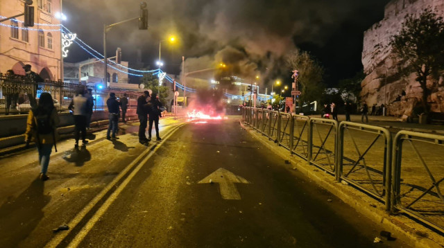 חיכוכים בין יהודים לערבים (צילום: דוברות המשטרה)