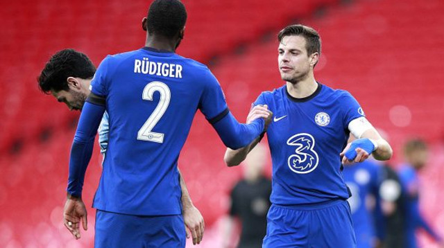 ססאר אספיליקווטה ואנטוניו רודיגר (צילום: Ian Walton/PA Images via Getty Images)