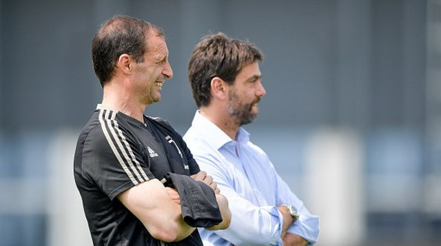 אנדראה אניילי, מאסימיליאנו אלגרי (צילום: Daniele Badolato - Juventus FC/Juventus FC via Get)