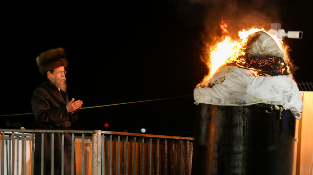 הדלקה במירון, ארכיון (למצולם אין קשר לנאמר בכתבה) (צילום: דוד כהן, פלאש 90)