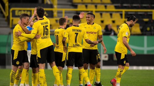 שחקני בורוסיה דורטמונד (צילום: Alexandre Simoes/Borussia Dortmund via Getty Image)