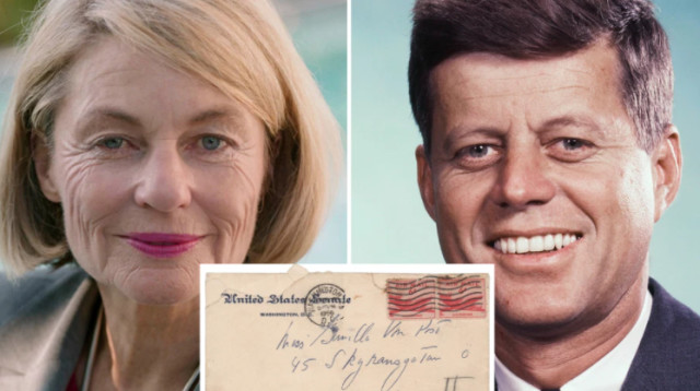 ג'ון קנדי והמאהבת גונילה פון פוסט (צילום: Getty images)