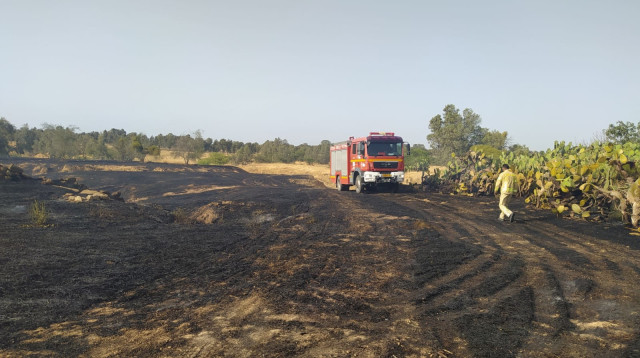 בלון תבערה בעוטף עזה  (צילום: דוברות כב"ה מחוז דרום)