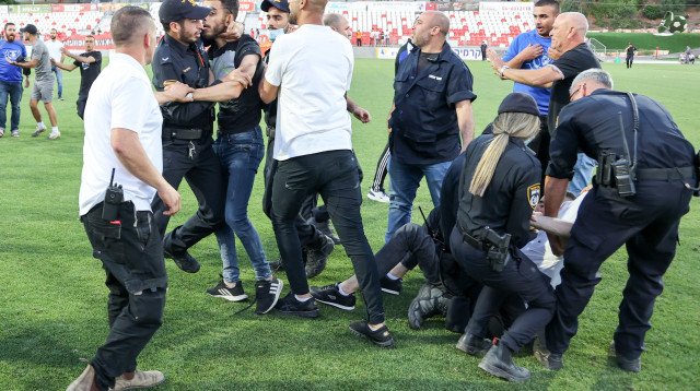 מכות בין מכבי ריינה להפועל כאוכב (צילום: דני מרון‎)