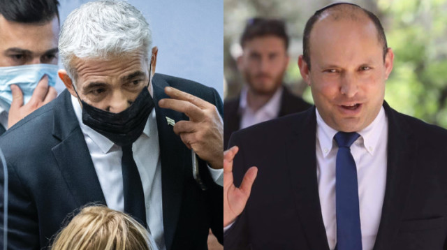 בנט ולפיד (צילום: מרק ישראל סלם,יונתן זינדל פלאש 90)