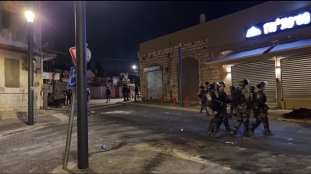 כוחות משטרה בלוד (צילום: TPS)